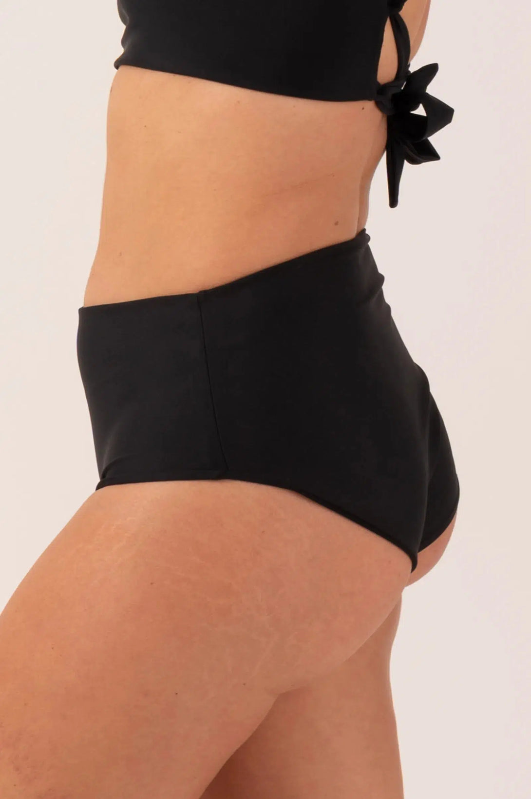 Black Performance - Full Coverage Brief Bikini Bottoms-Activewear-Exoticathletica