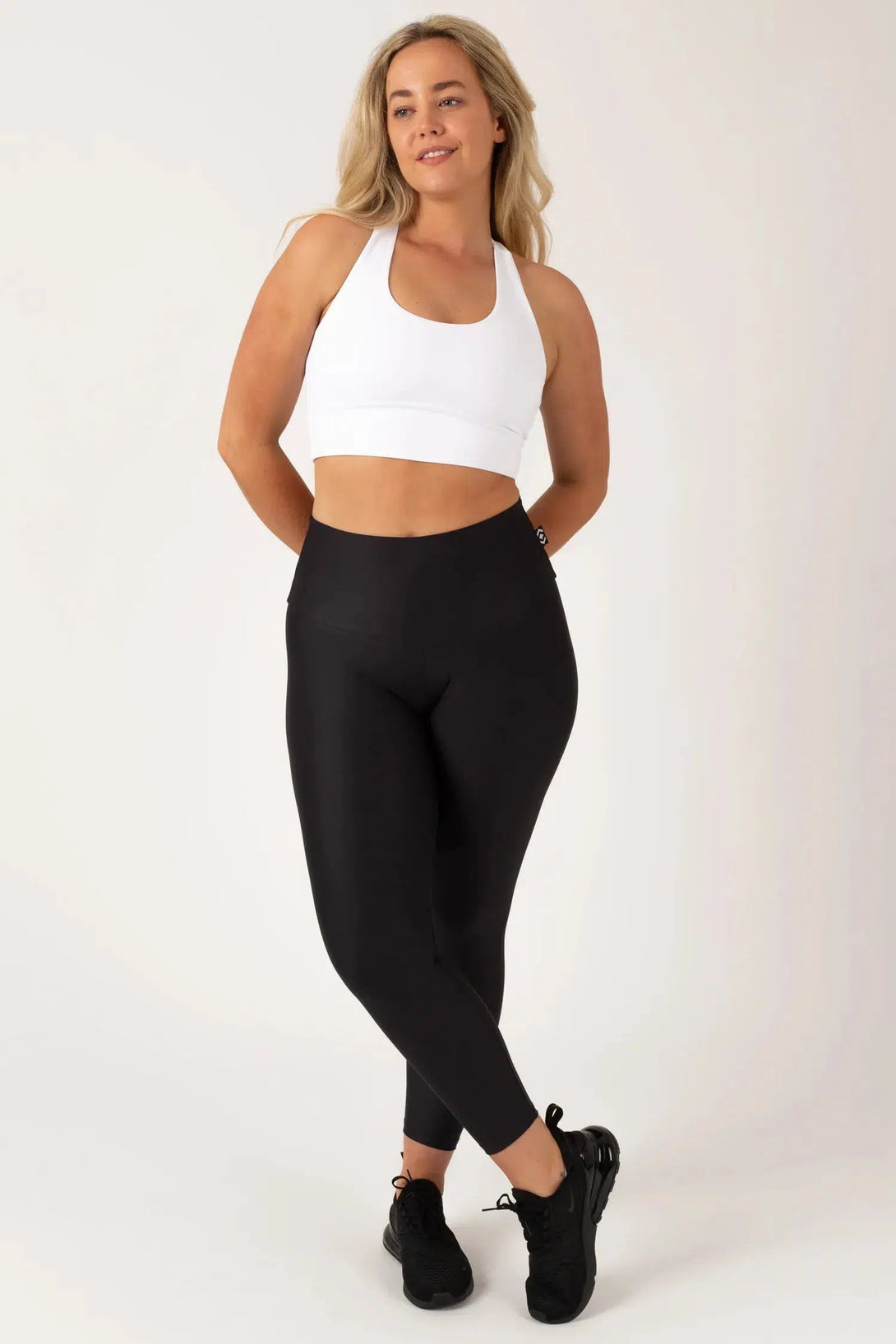 Black Performance - High Waisted 7/8 Leggings-Activewear-Exoticathletica