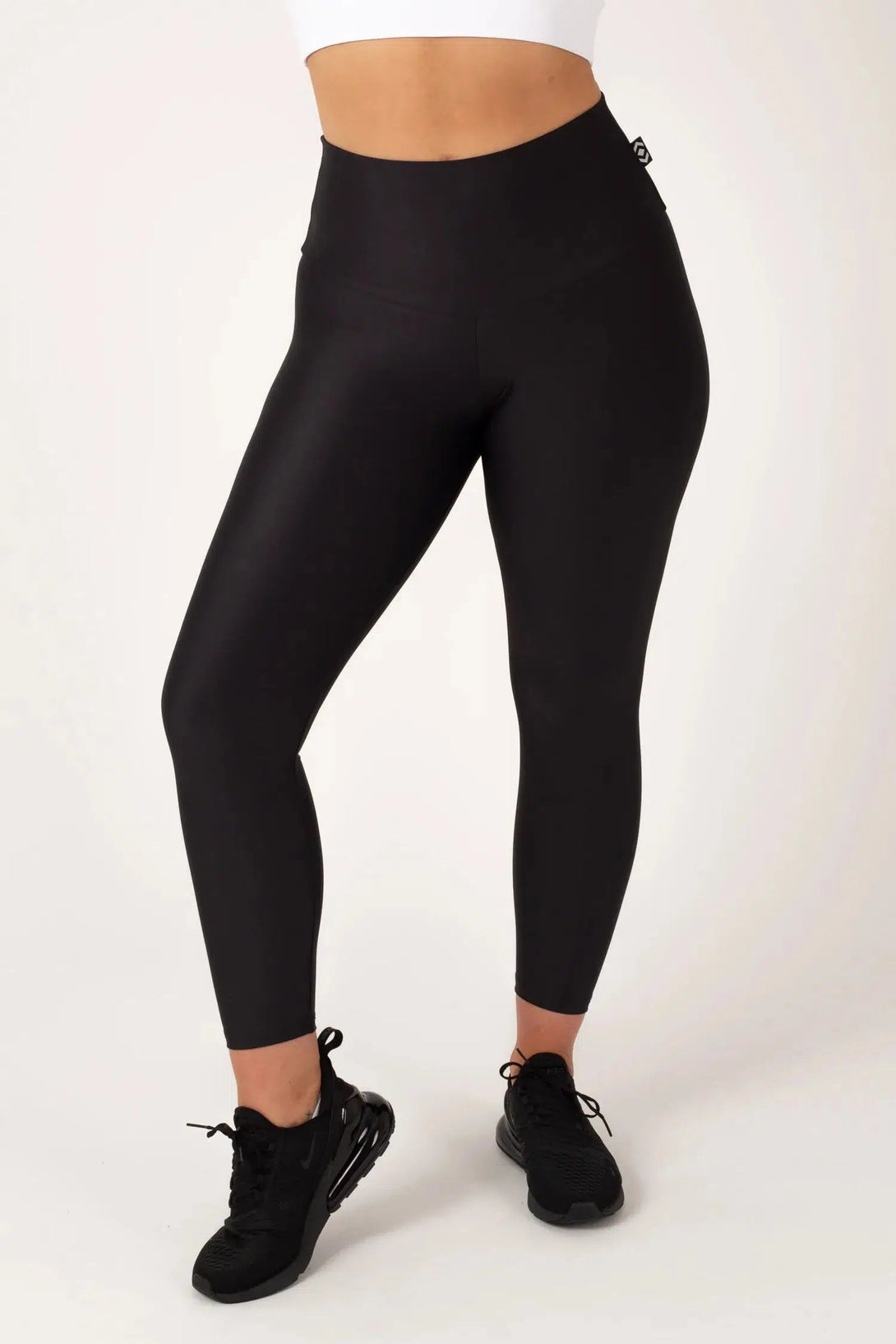 Black Performance - High Waisted 7/8 Leggings-Activewear-Exoticathletica