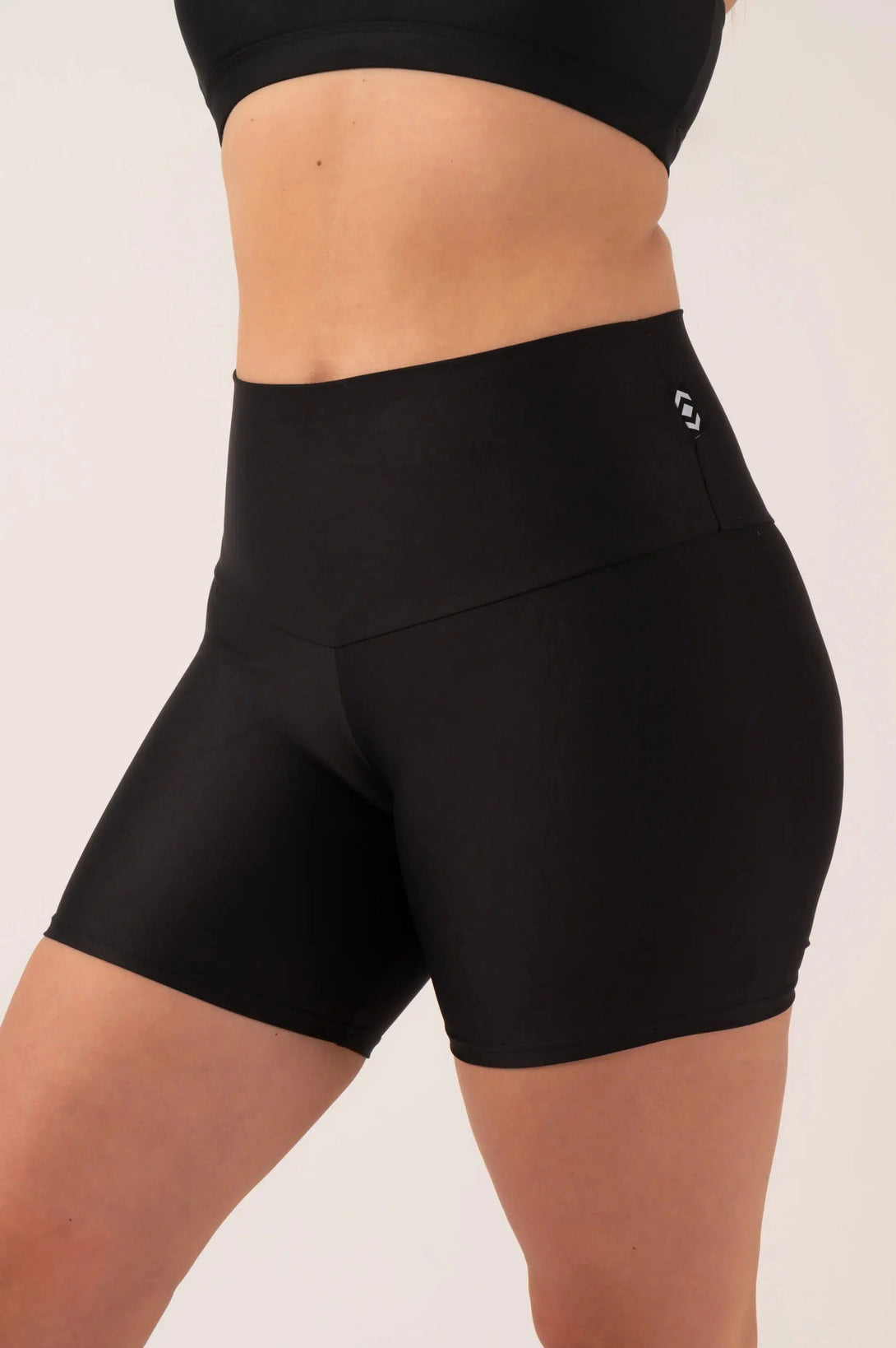 Black Performance - High Waisted Booty Shorts-Activewear-Exoticathletica