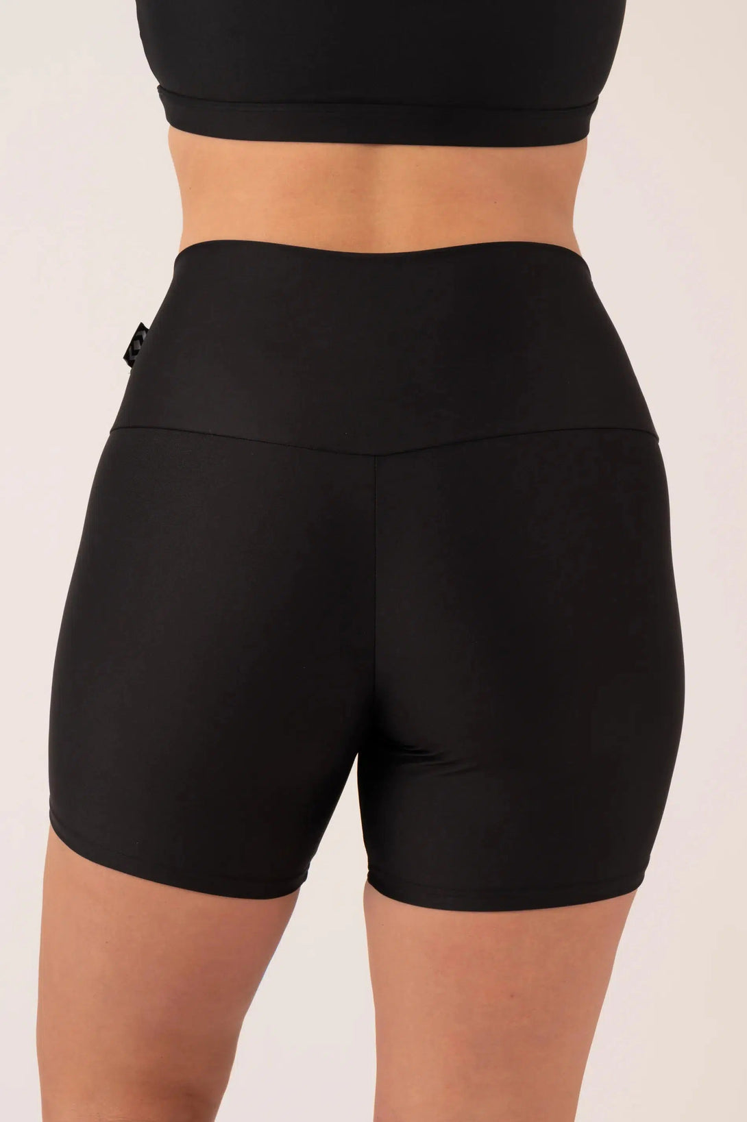 Black Performance - High Waisted Booty Shorts-Activewear-Exoticathletica