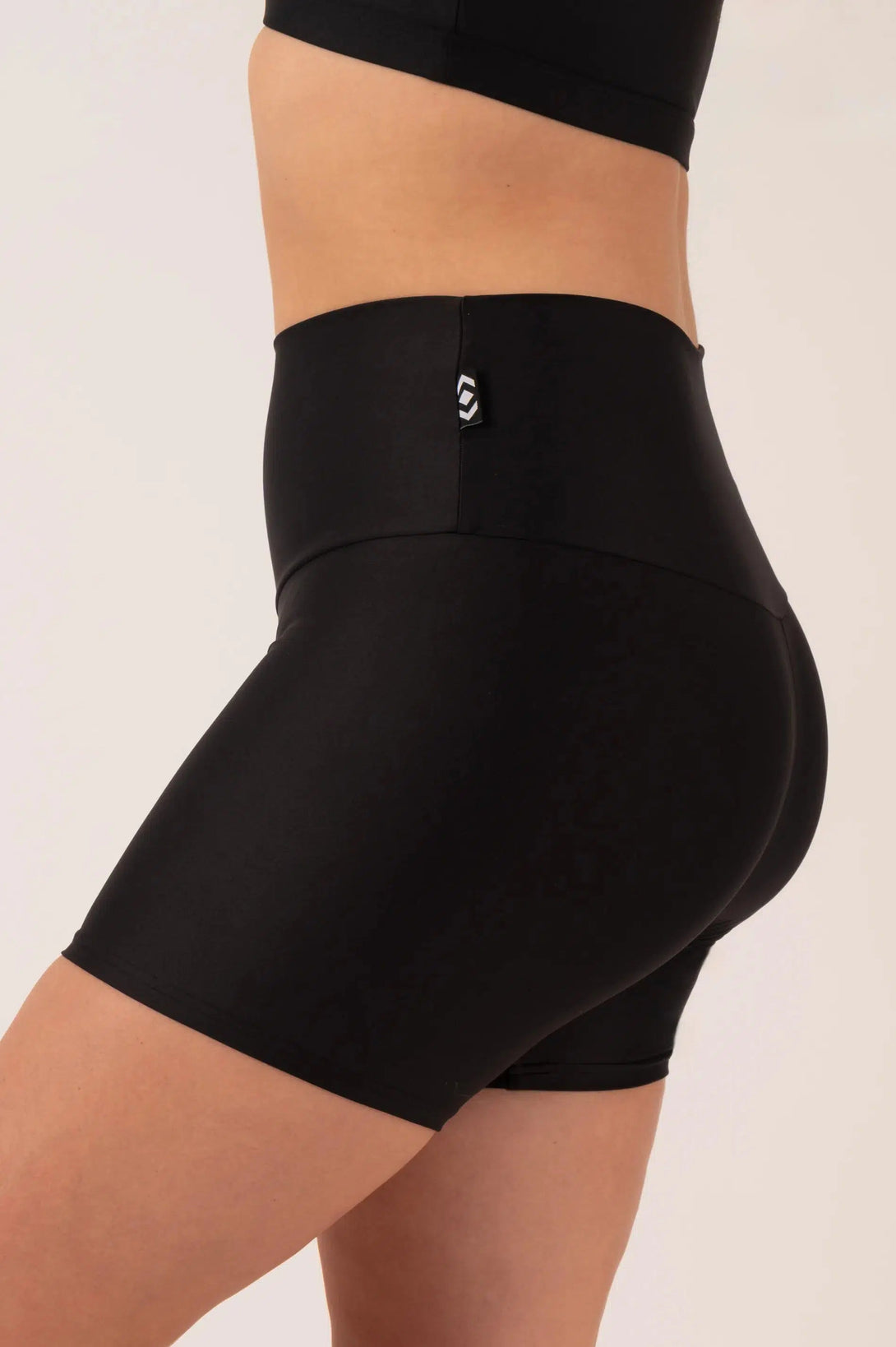 Black Performance - High Waisted Booty Shorts-Activewear-Exoticathletica