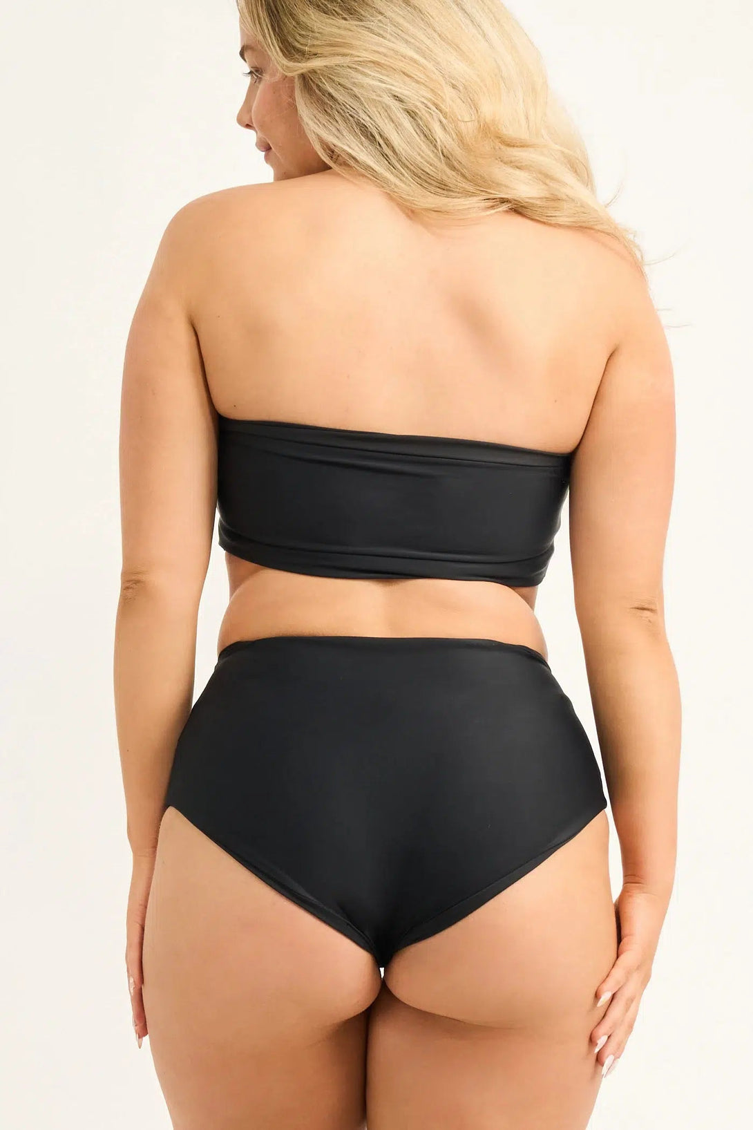 Black Performance - High Waisted Extra Coverage Bikini Bottoms-Activewear-Exoticathletica