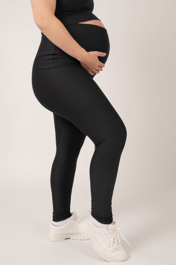 Black Performance - Maternity Leggings-Activewear-Exoticathletica