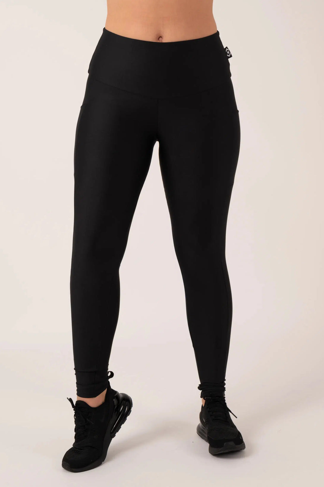 Black Performance - Panel Pocket High Waisted Leggings-Activewear-Exoticathletica