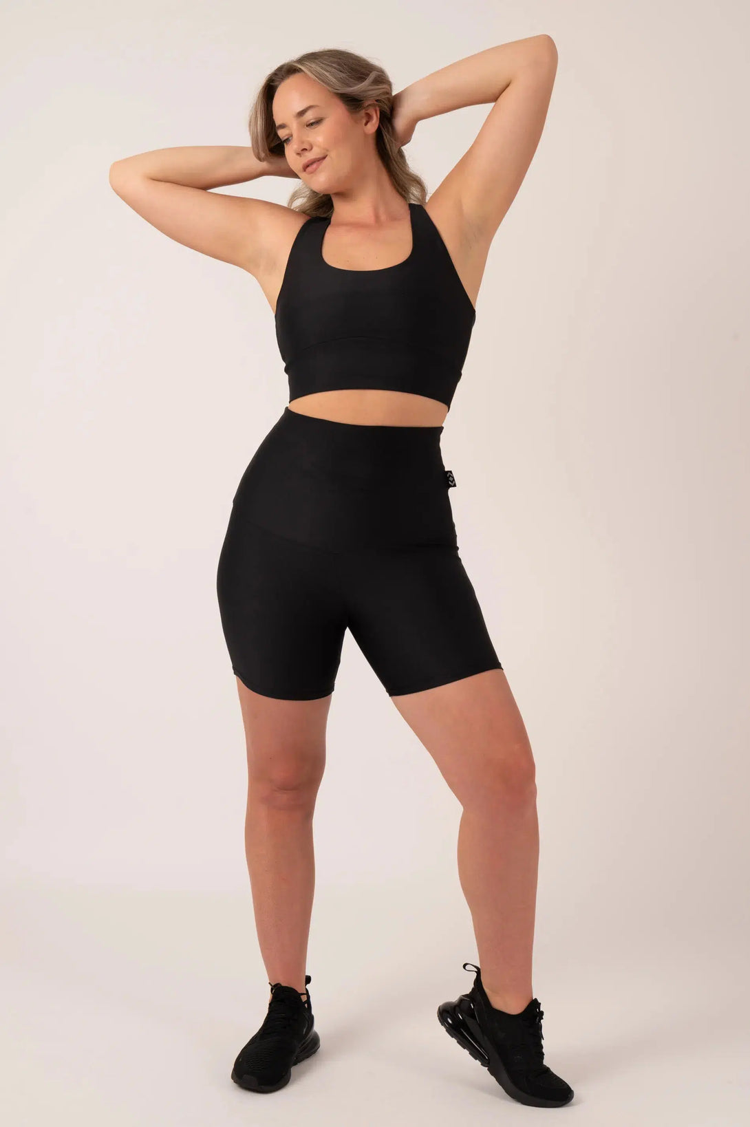 Black Performance - T Back Comfort Crop Top-Activewear-Exoticathletica