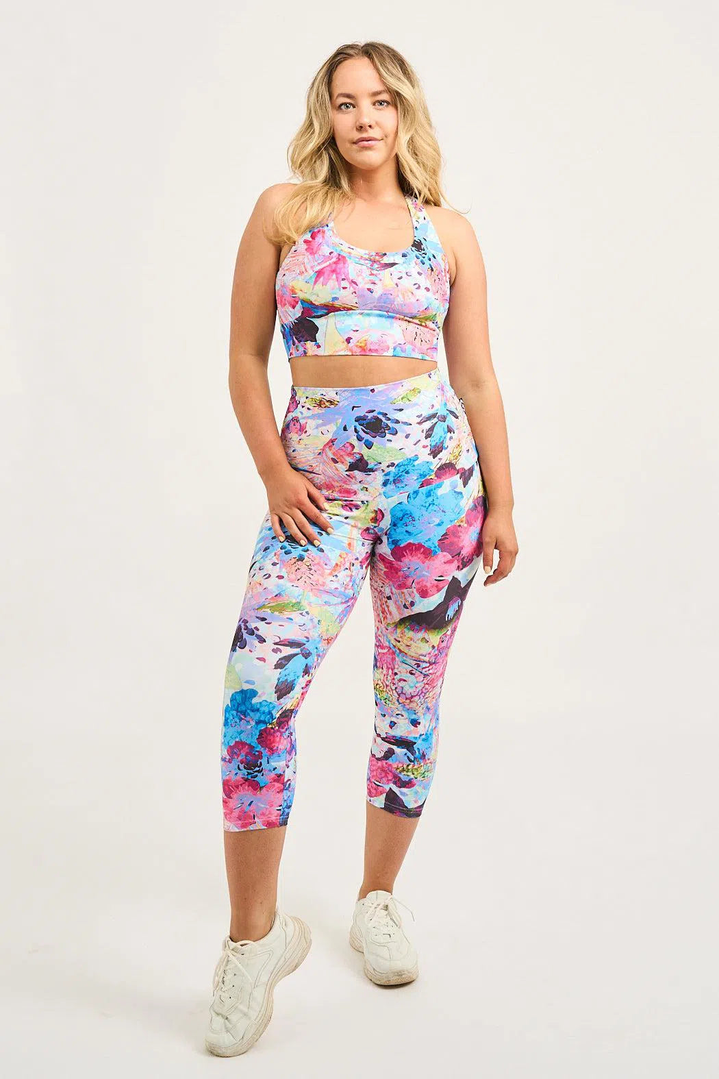 Blessings Performance - Extra High Waisted Capri Leggings-Activewear-Exoticathletica