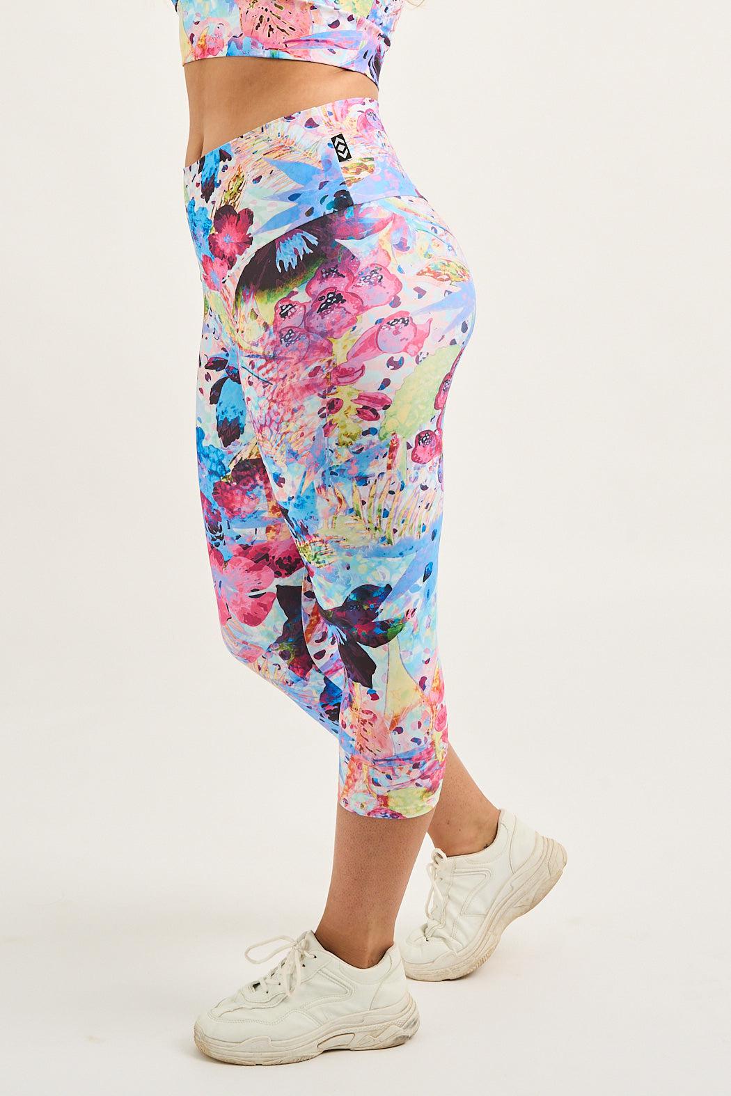 Blessings Performance - High Waisted Capri Leggings-Activewear-Exoticathletica