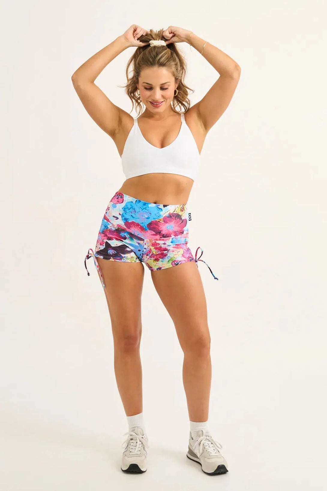 Blessings Performance - High Waisted Tie Side Booty Shorts-Activewear-Exoticathletica