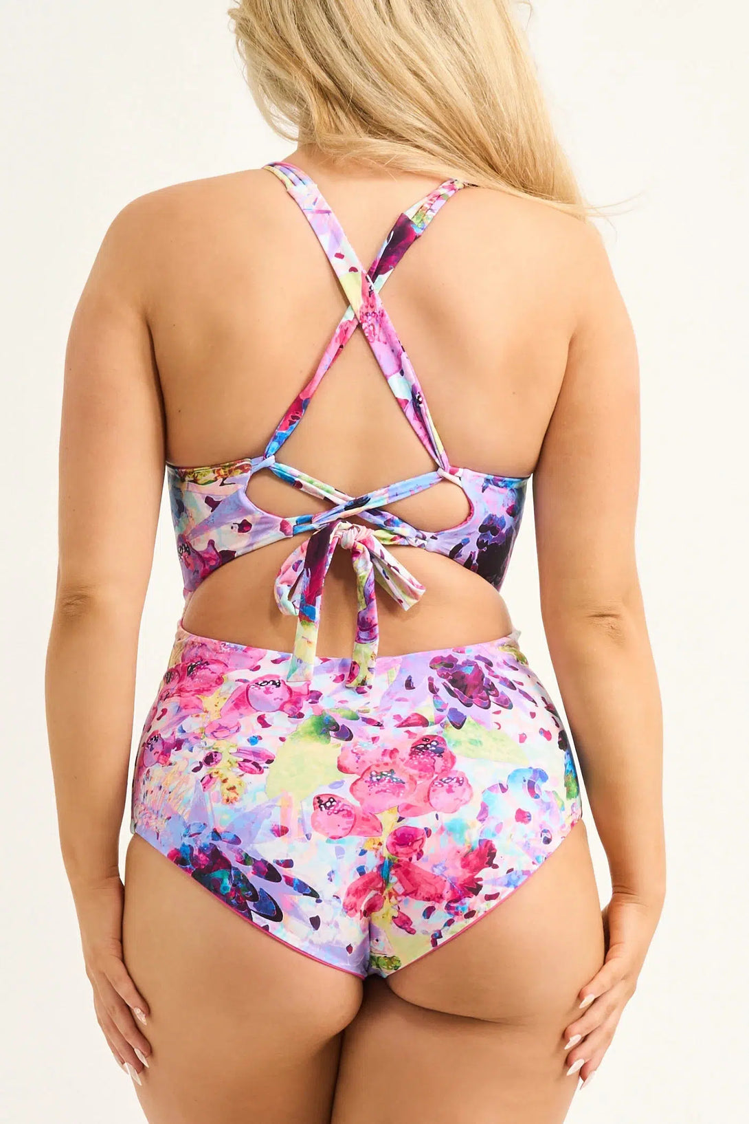 Blessings Silky - Reversible Cross Over One Piece W/ Extra Coverage Bottoms-Activewear-Exoticathletica