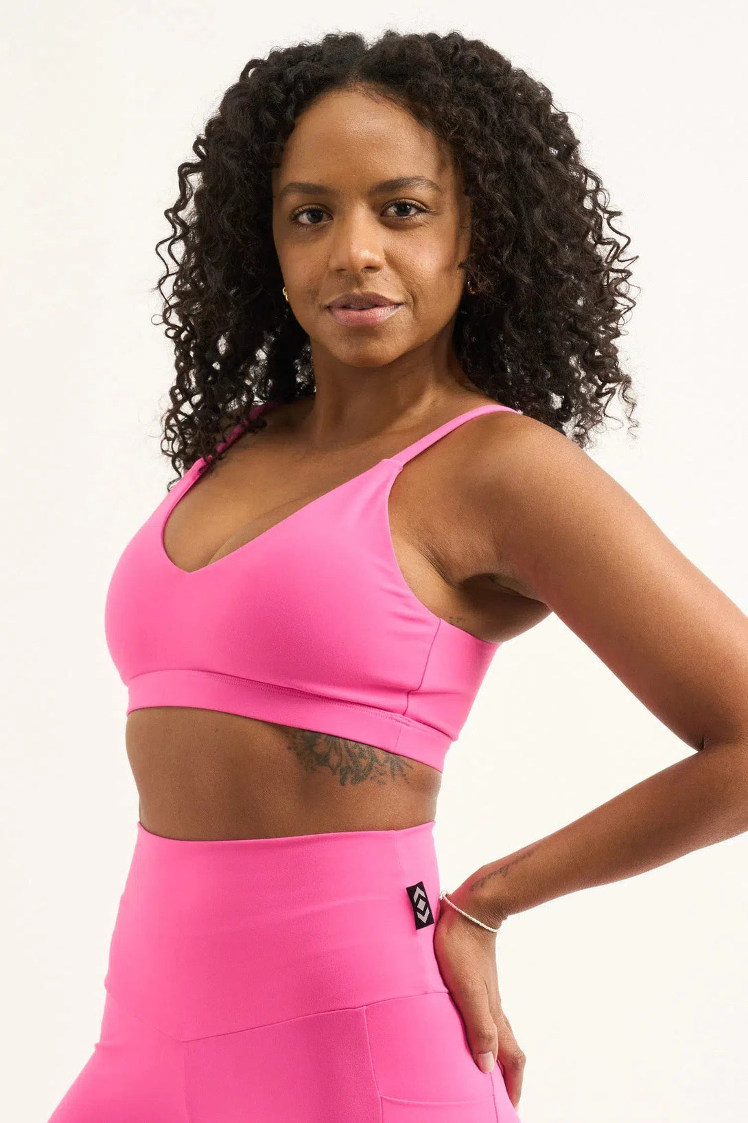 Body Contouring Bralette Crop - Candy Pink-Activewear-Exoticathletica