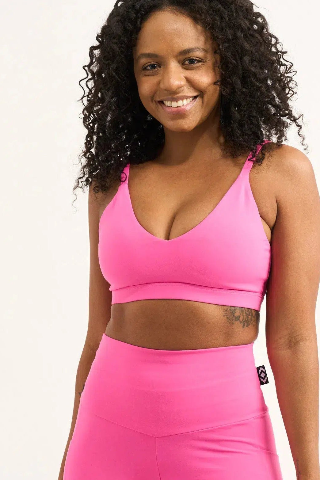 Body Contouring Bralette Crop - Candy Pink-Activewear-Exoticathletica