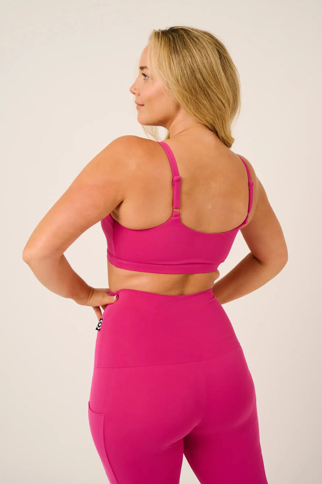 Body Contouring Bralette Crop - Hot Pink-Activewear-Exoticathletica