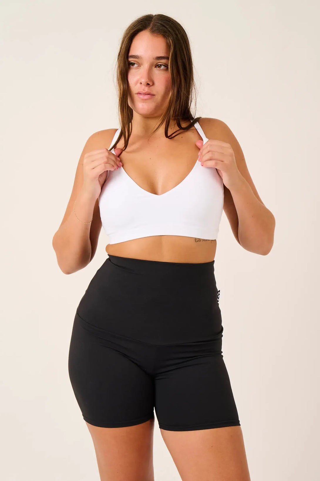 Body Contouring Bralette Crop - White-Activewear-Exoticathletica