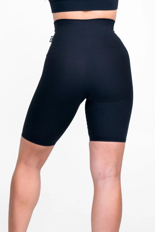 Body Contouring Extra High Waisted Long Shorts - Black-Activewear-Exoticathletica