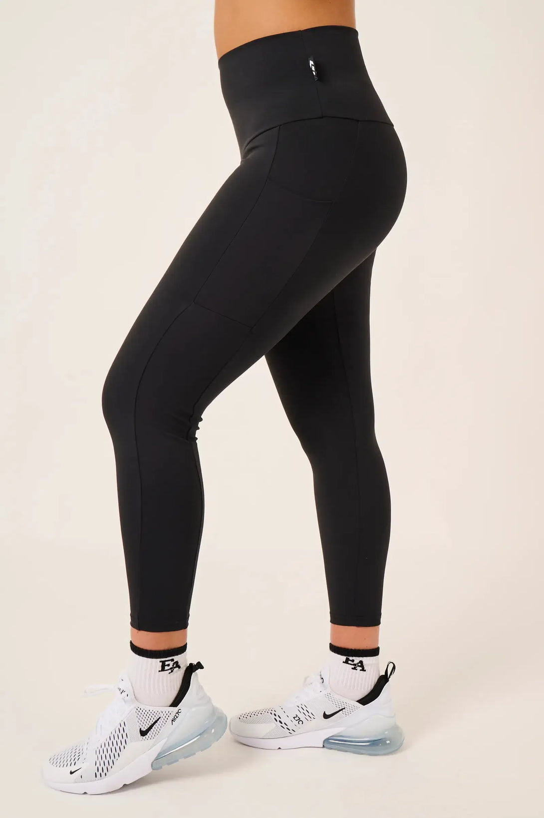 Body Contouring High Waisted 7/8 Leggings - Black-Activewear-Exoticathletica