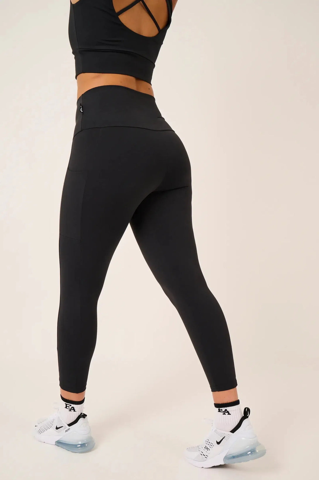 Body Contouring High Waisted 7/8 Leggings - Black-Activewear-Exoticathletica