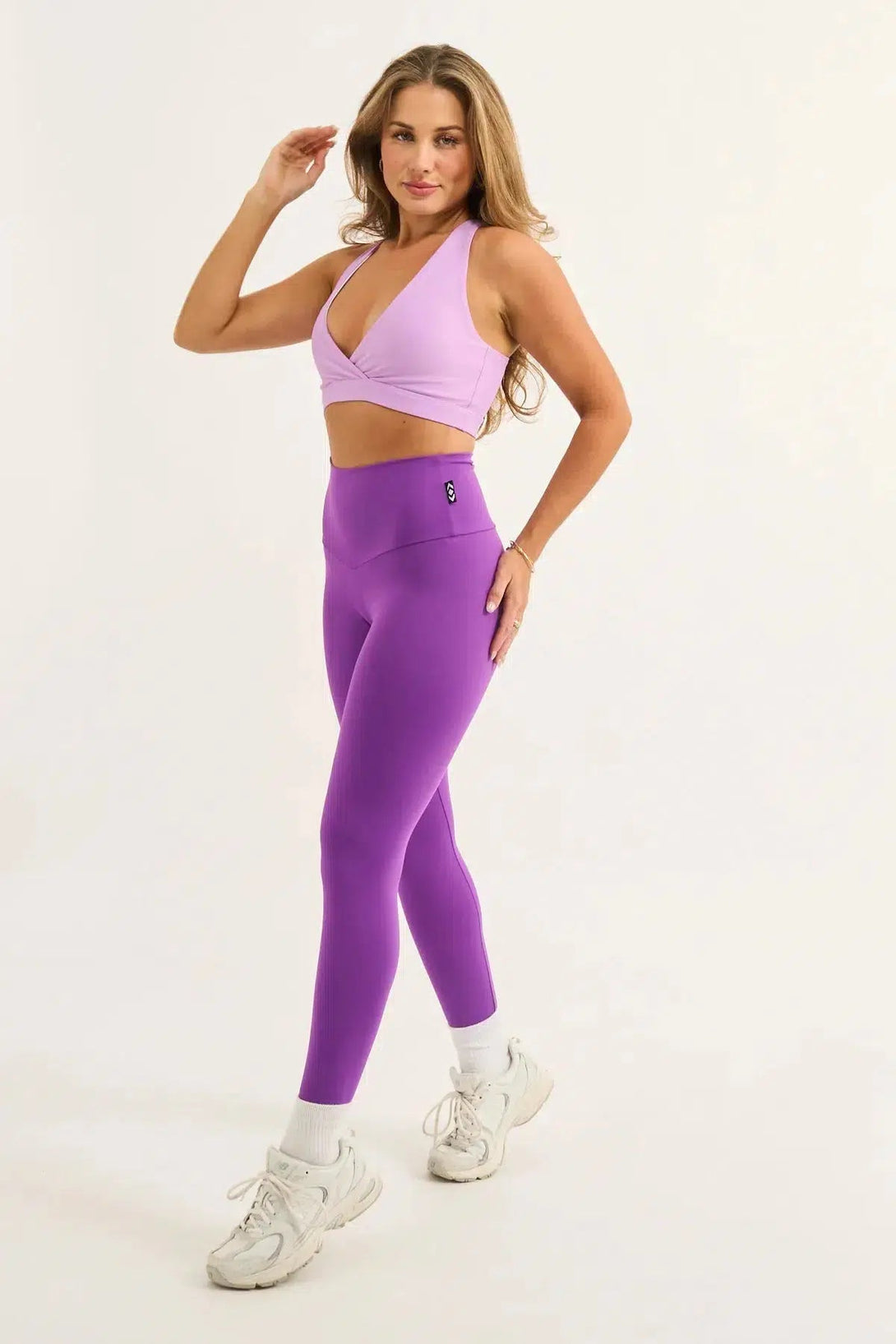 Body Contouring High Waisted 7/8 Leggings - Purple-Activewear-Exoticathletica