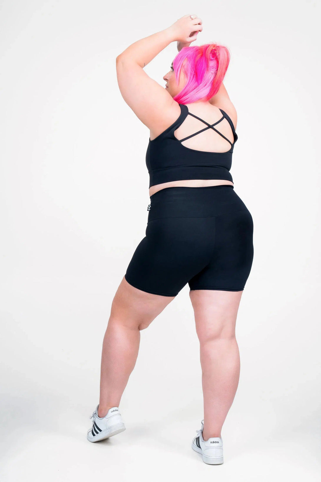 Body Contouring High Waisted Booty Shorts - Black-Activewear-Exoticathletica