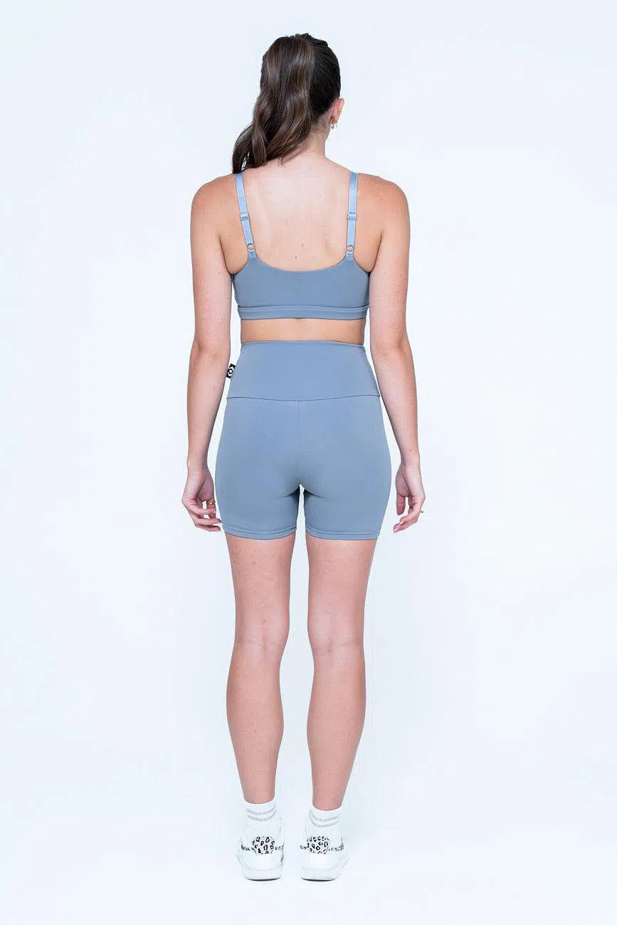 Body Contouring High Waisted Booty Shorts - Grey-Activewear-Exoticathletica