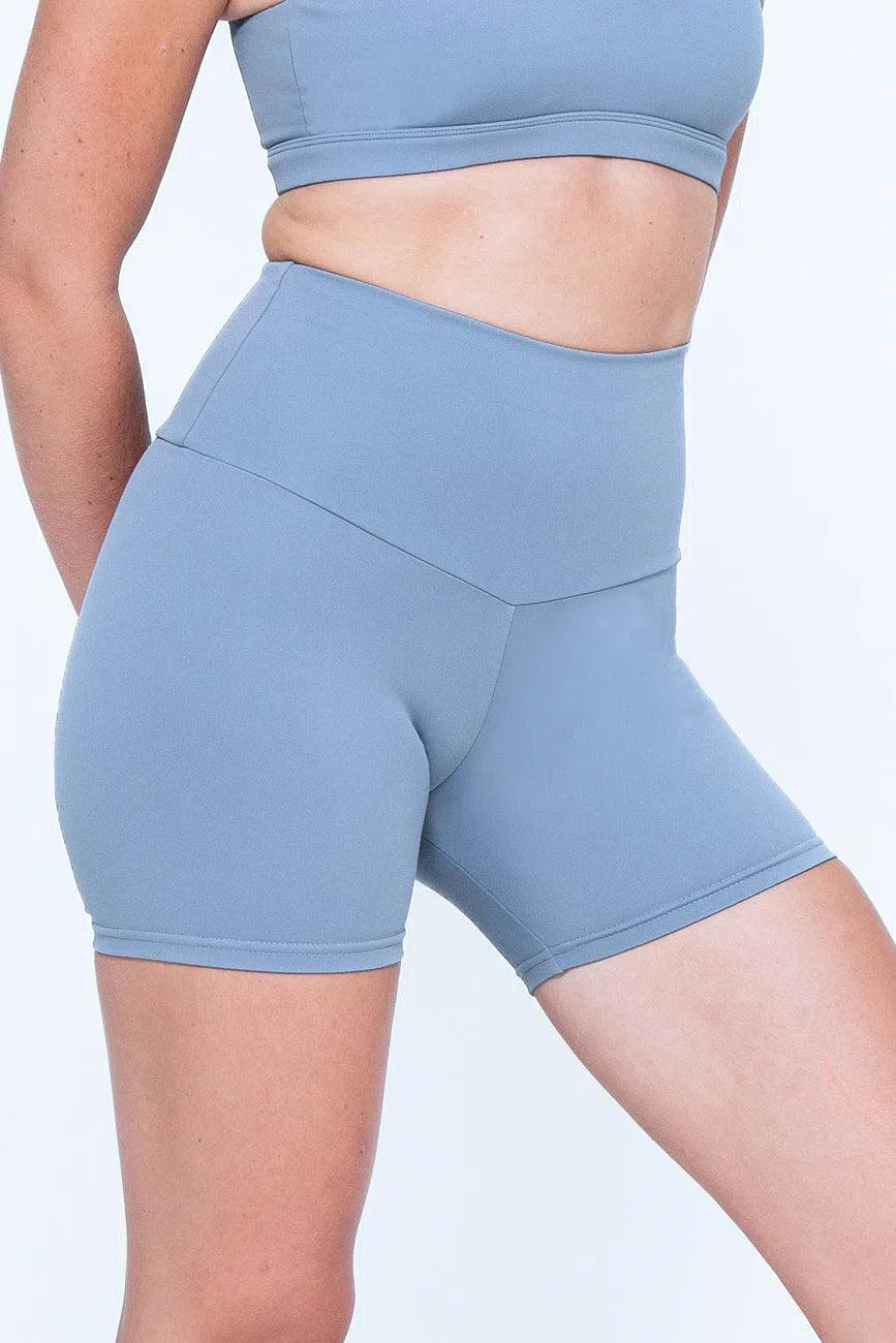 Body Contouring High Waisted Booty Shorts - Grey-Activewear-Exoticathletica