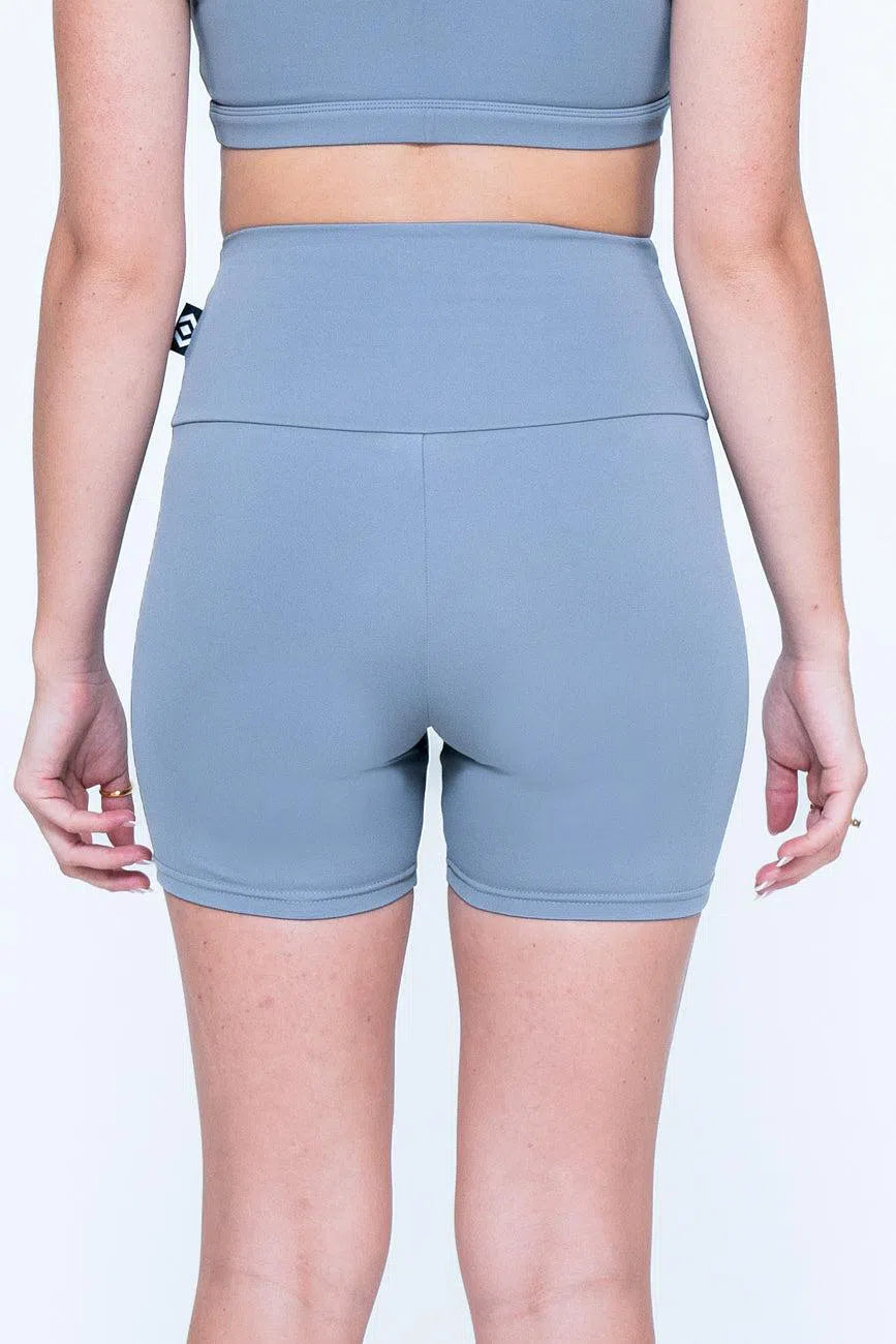 Body Contouring High Waisted Booty Shorts - Grey-Activewear-Exoticathletica