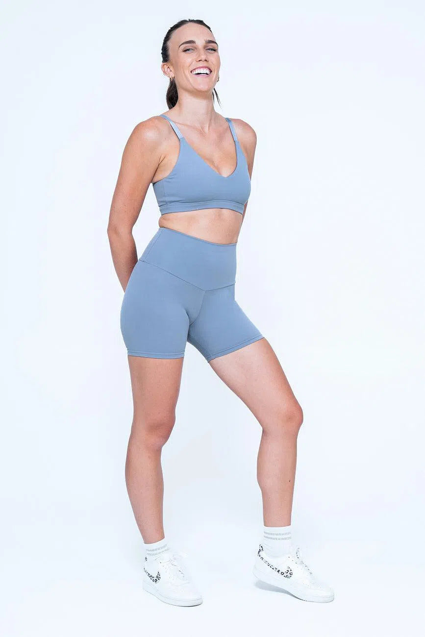 Body Contouring High Waisted Booty Shorts - Grey-Activewear-Exoticathletica