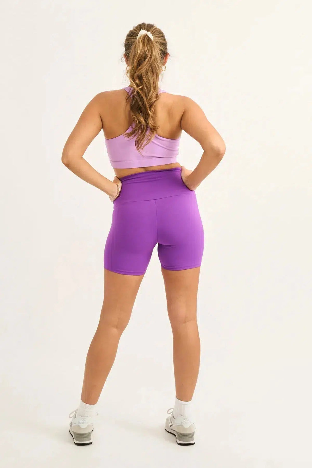 Body Contouring High Waisted Booty Shorts - Purple-Activewear-Exoticathletica