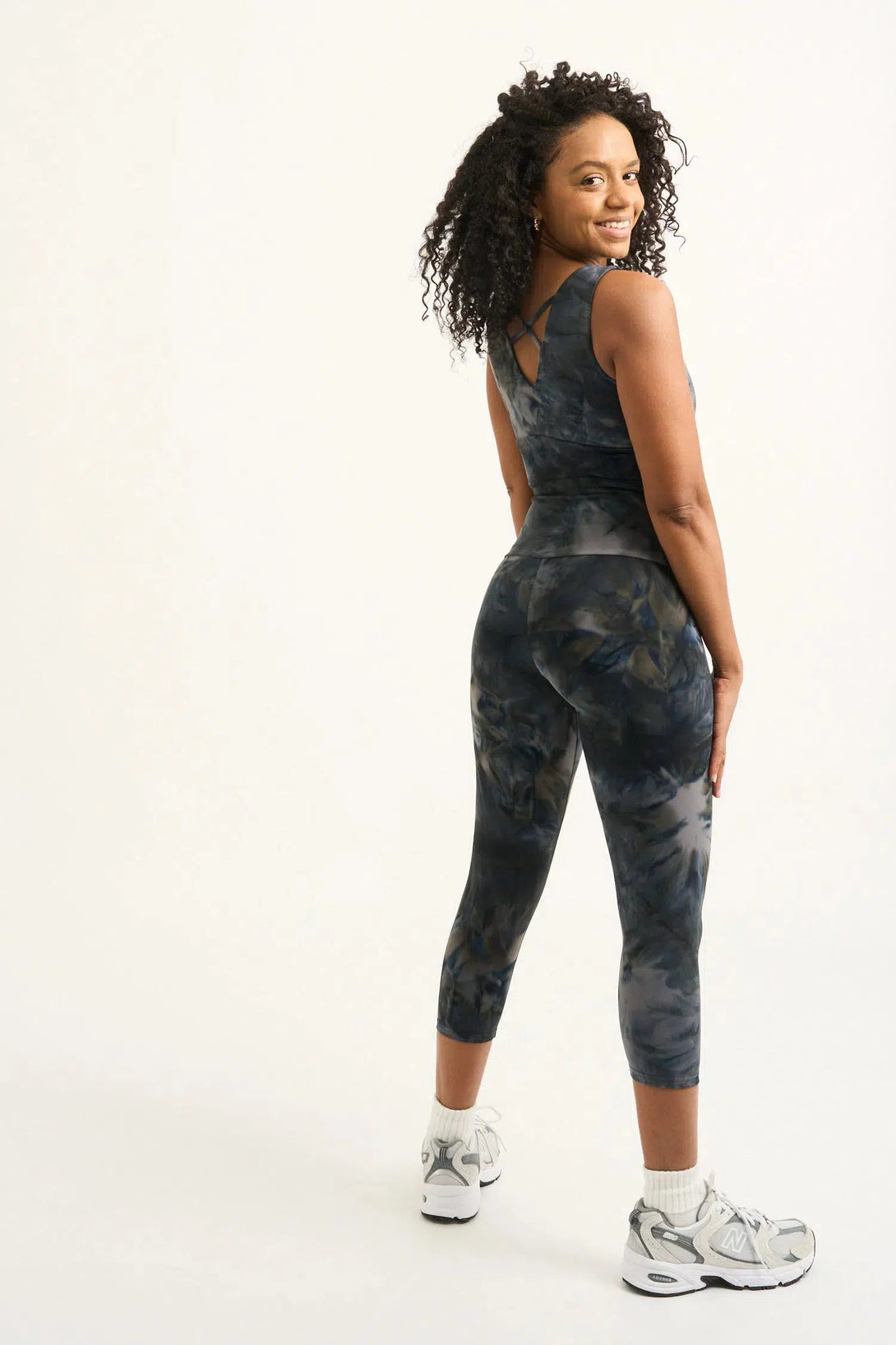 Body Contouring High Waisted Capri Leggings - Dark And Moody-Activewear-Exoticathletica