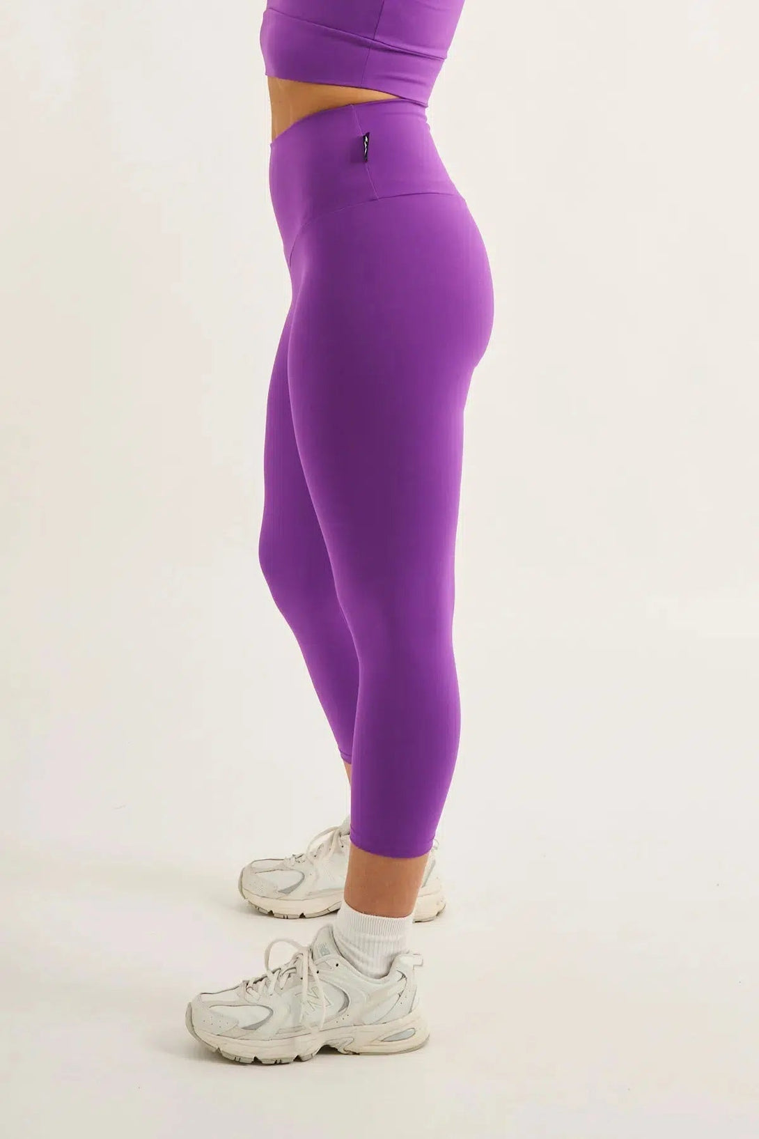 Body Contouring High Waisted Capri Leggings - Purple-Activewear-Exoticathletica