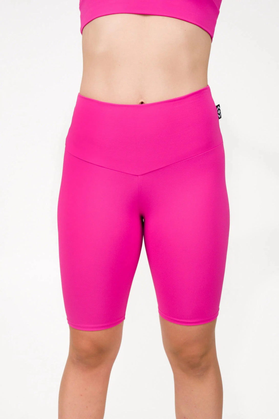 Body Contouring High Waisted Long Shorts - Pink-Activewear-Exoticathletica