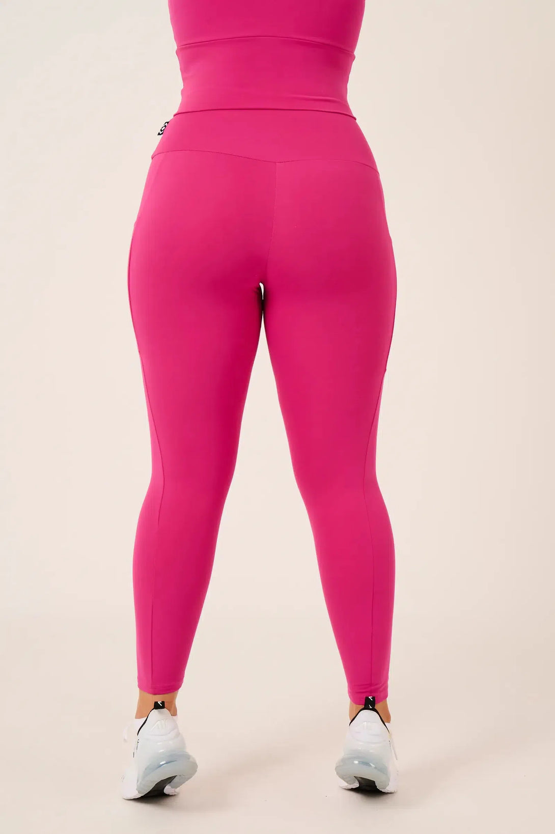 Body Contouring High Waisted Panel Pocket 7/8 Leggings - Hot Pink-Activewear-Exoticathletica