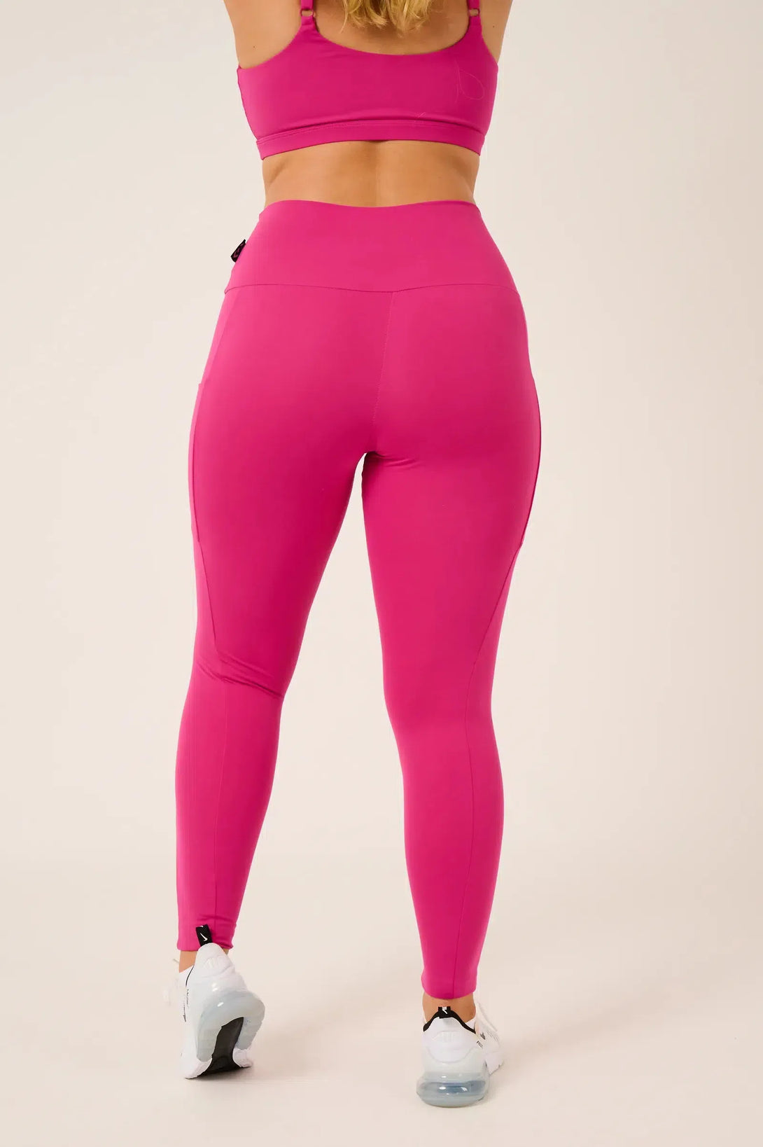 Body Contouring High Waisted Panel Pocket Leggings - Hot Pink-Activewear-Exoticathletica