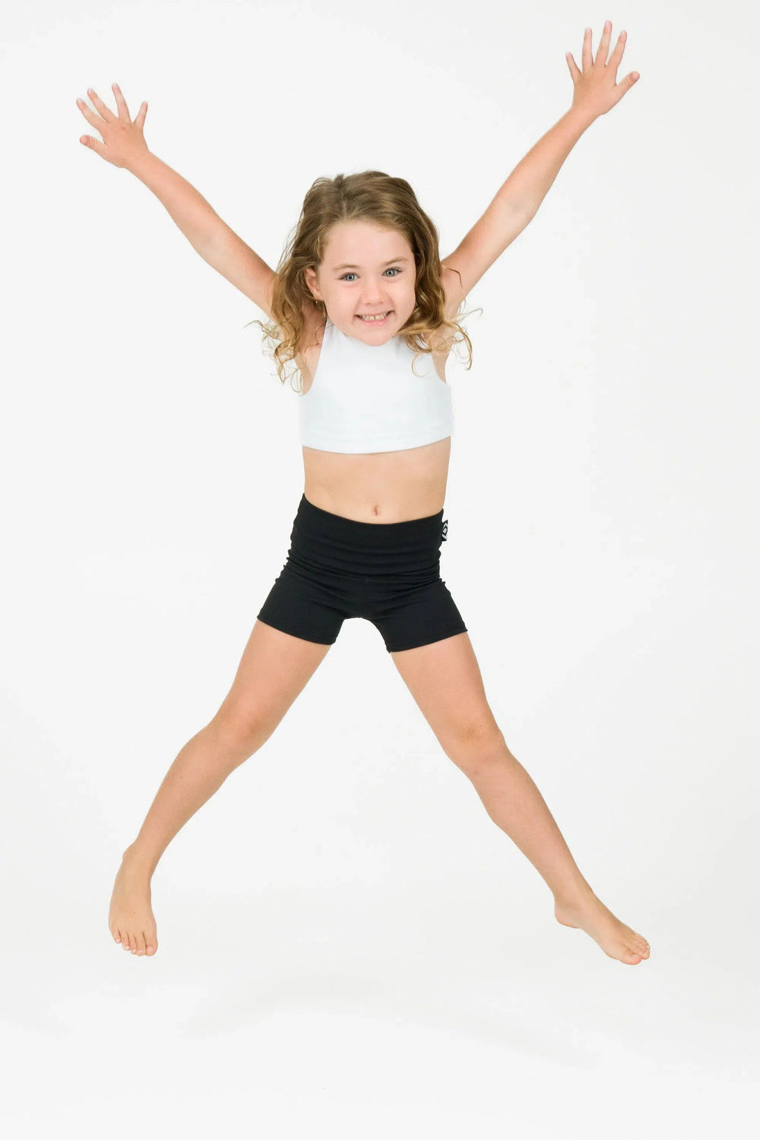 Body Contouring Kids Booty Shorts - Black-Activewear-Exoticathletica