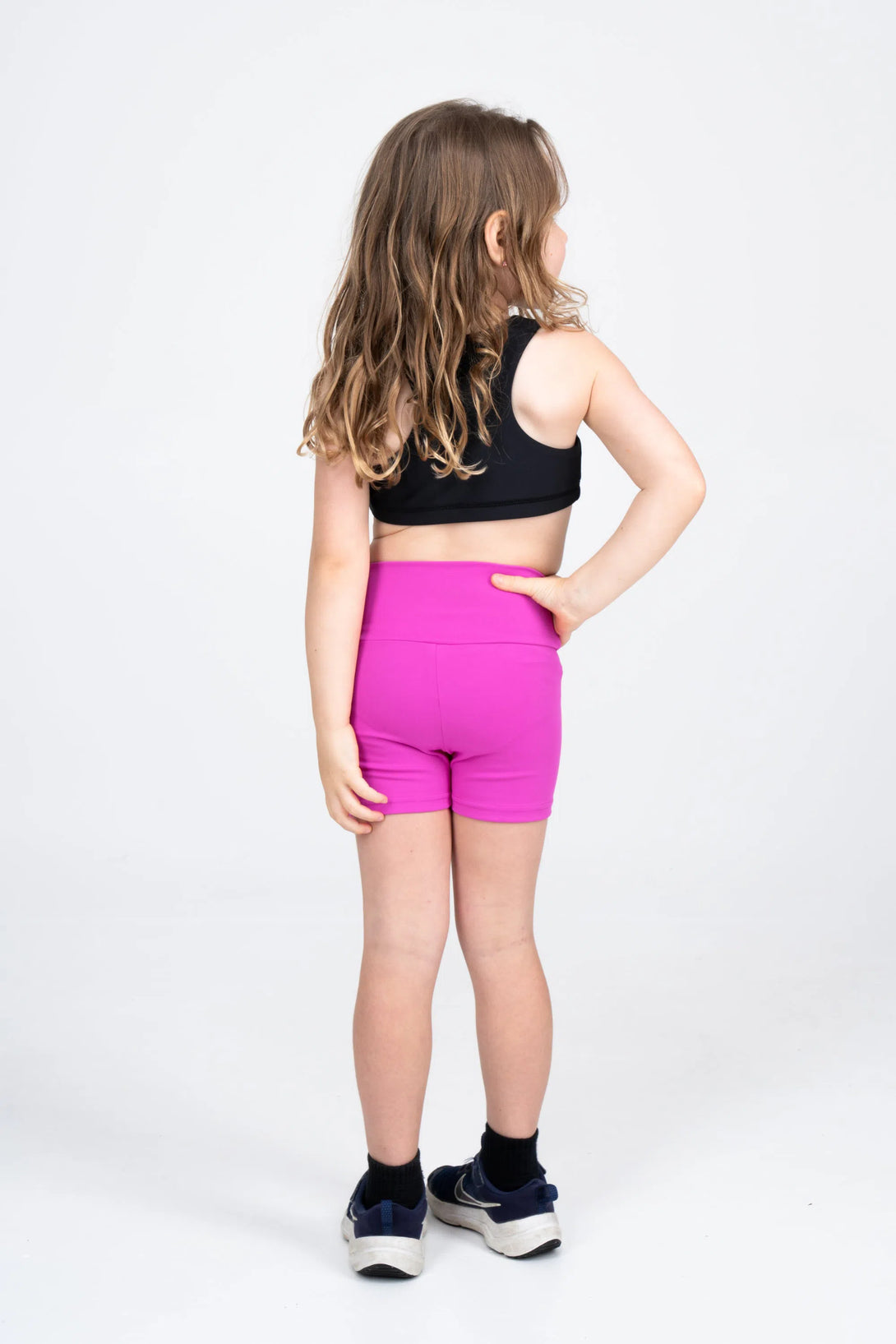 Body Contouring Kids Booty Shorts - Pink-Activewear-Exoticathletica