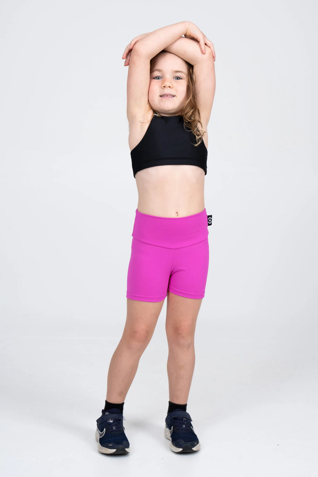 Body Contouring Kids Booty Shorts - Pink-Activewear-Exoticathletica