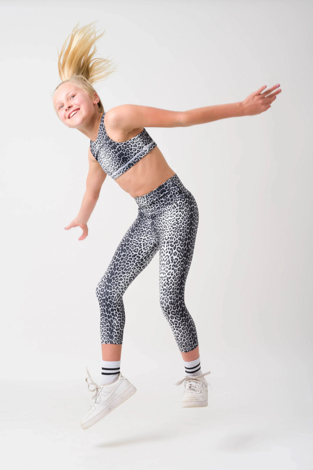 Body Contouring Kids Capris - Jag Swag White-Activewear-Exoticathletica