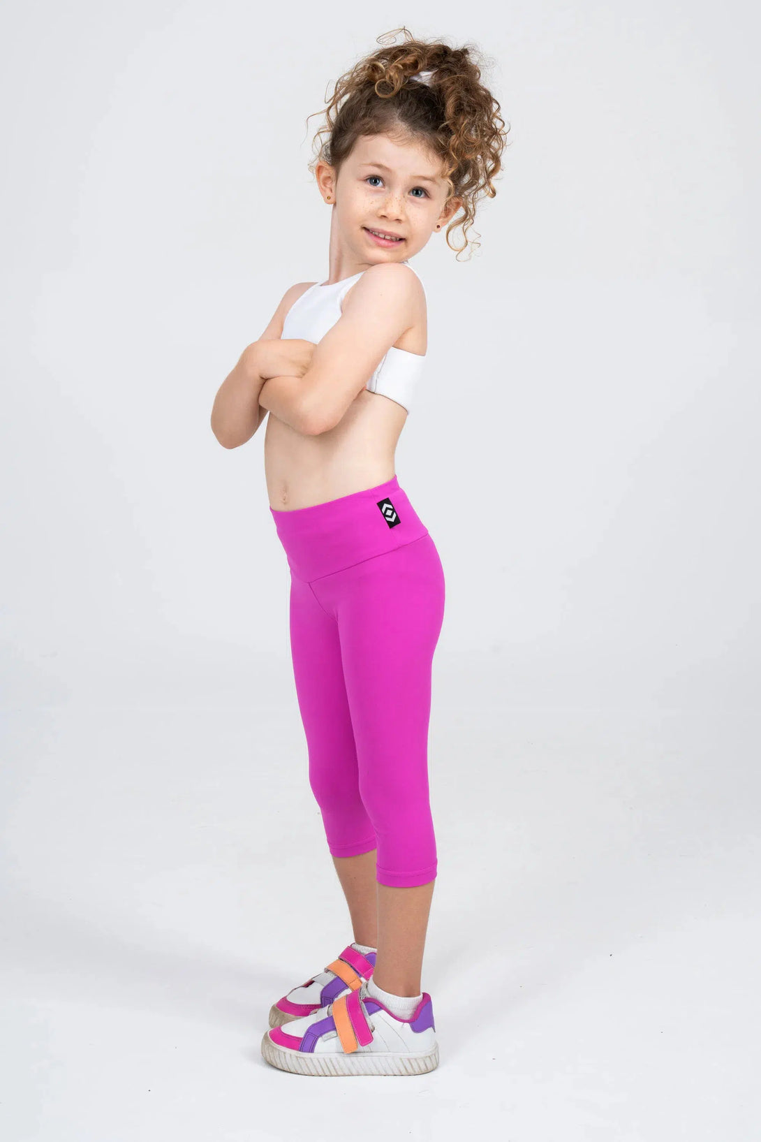 Body Contouring Kids Capris - Pink-Activewear-Exoticathletica