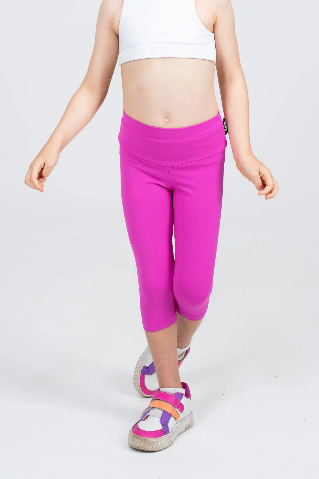 Body Contouring Kids Capris - Pink-Activewear-Exoticathletica