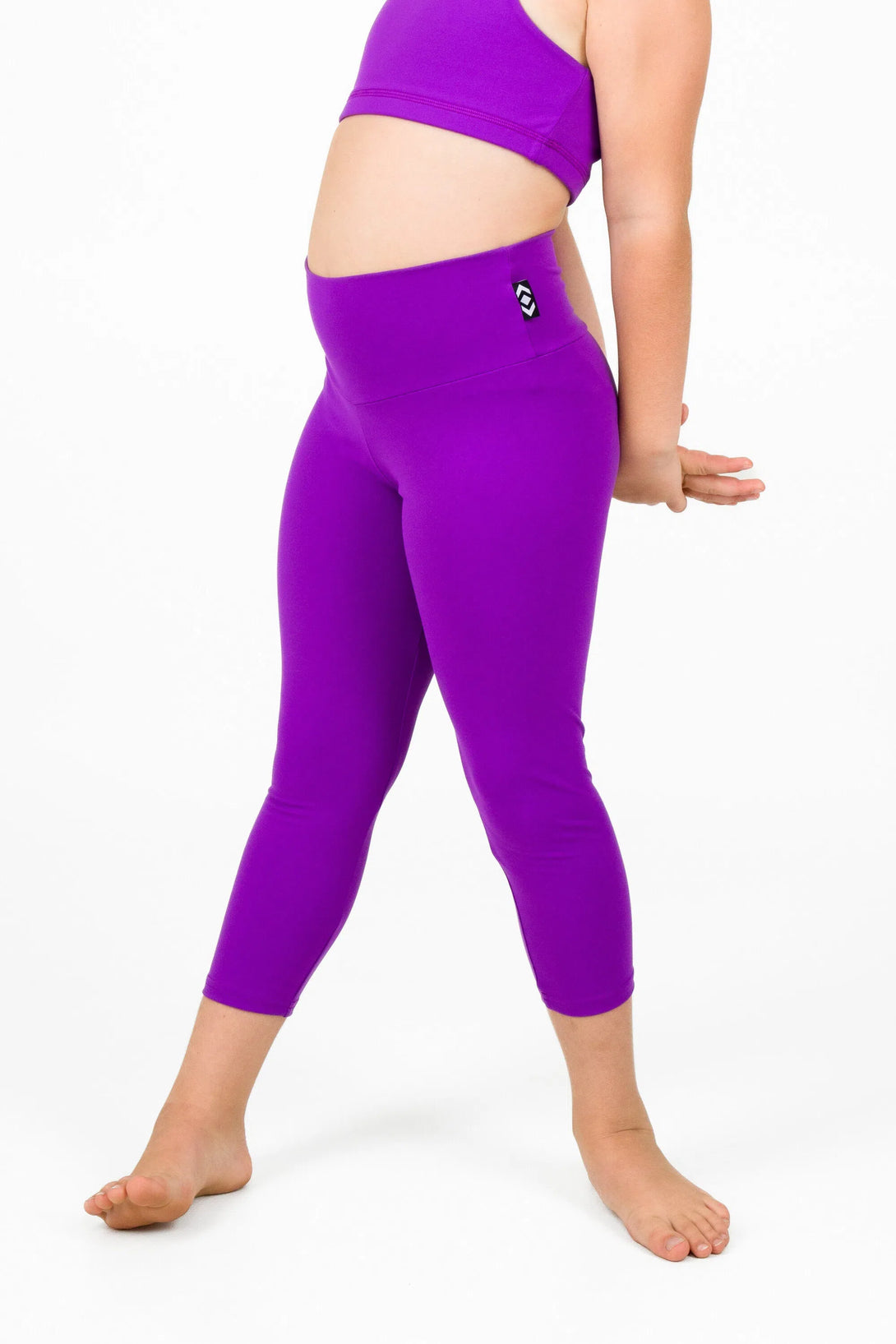 Body Contouring Kids Capris - Purple-Activewear-Exoticathletica