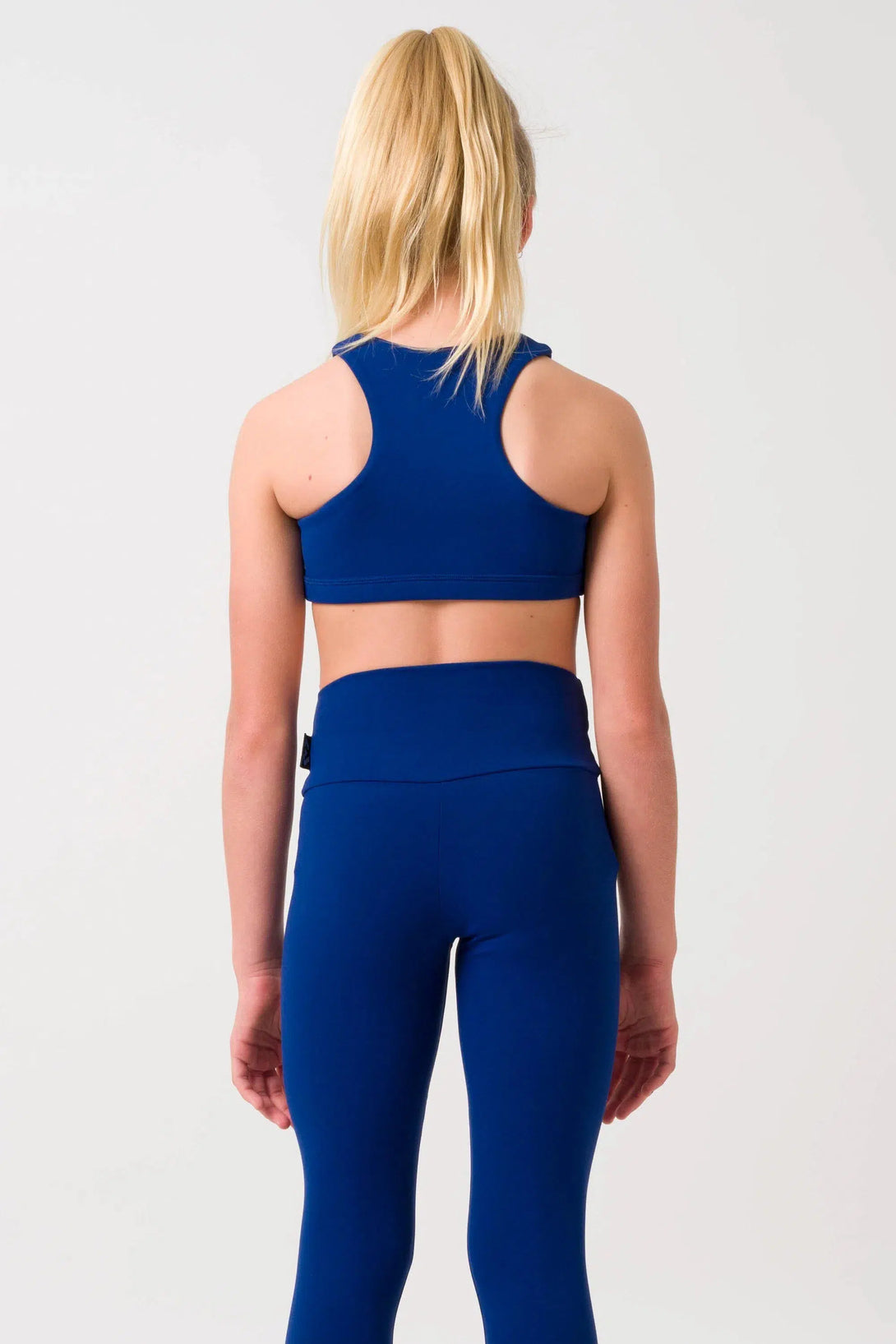 Body Contouring Kids Crop Top - Dark Navy-Activewear-Exoticathletica