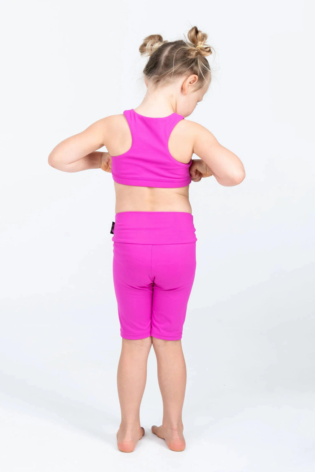 Body Contouring Kids Crop Top - Pink-Activewear-Exoticathletica