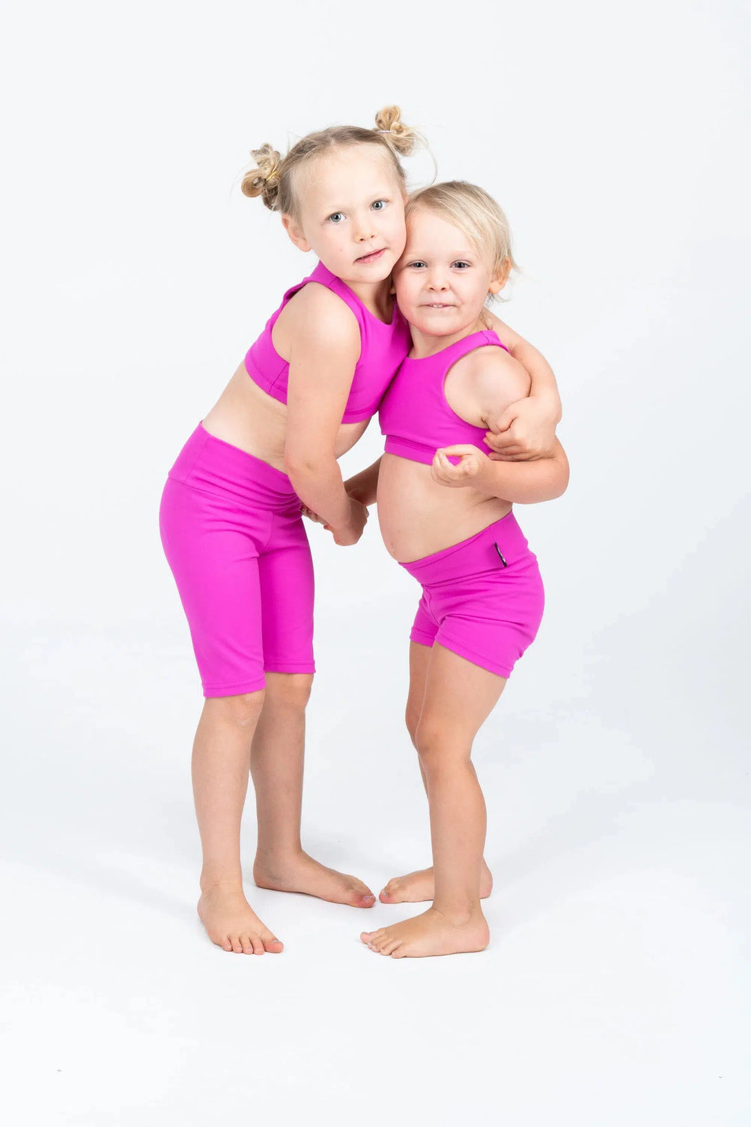 Body Contouring Kids Crop Top - Pink-Activewear-Exoticathletica