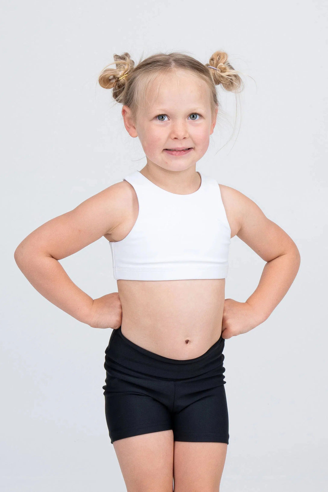 Body Contouring Kids Crop Top - White-Activewear-Exoticathletica