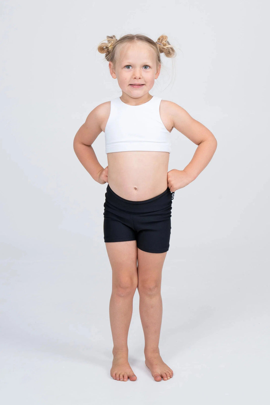 Body Contouring Kids Crop Top - White-Activewear-Exoticathletica