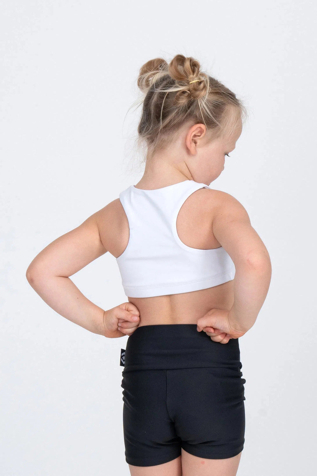 Body Contouring Kids Crop Top - White-Activewear-Exoticathletica