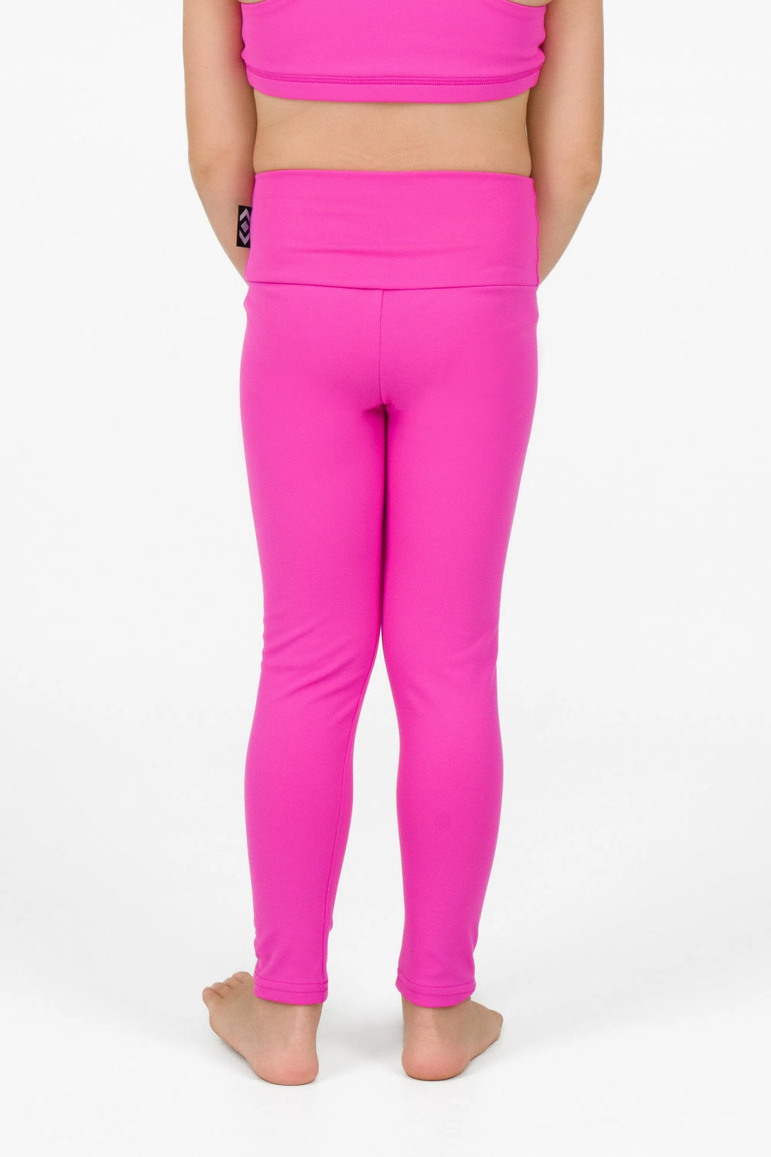 Body Contouring Kids Leggings - Pink-Activewear-Exoticathletica