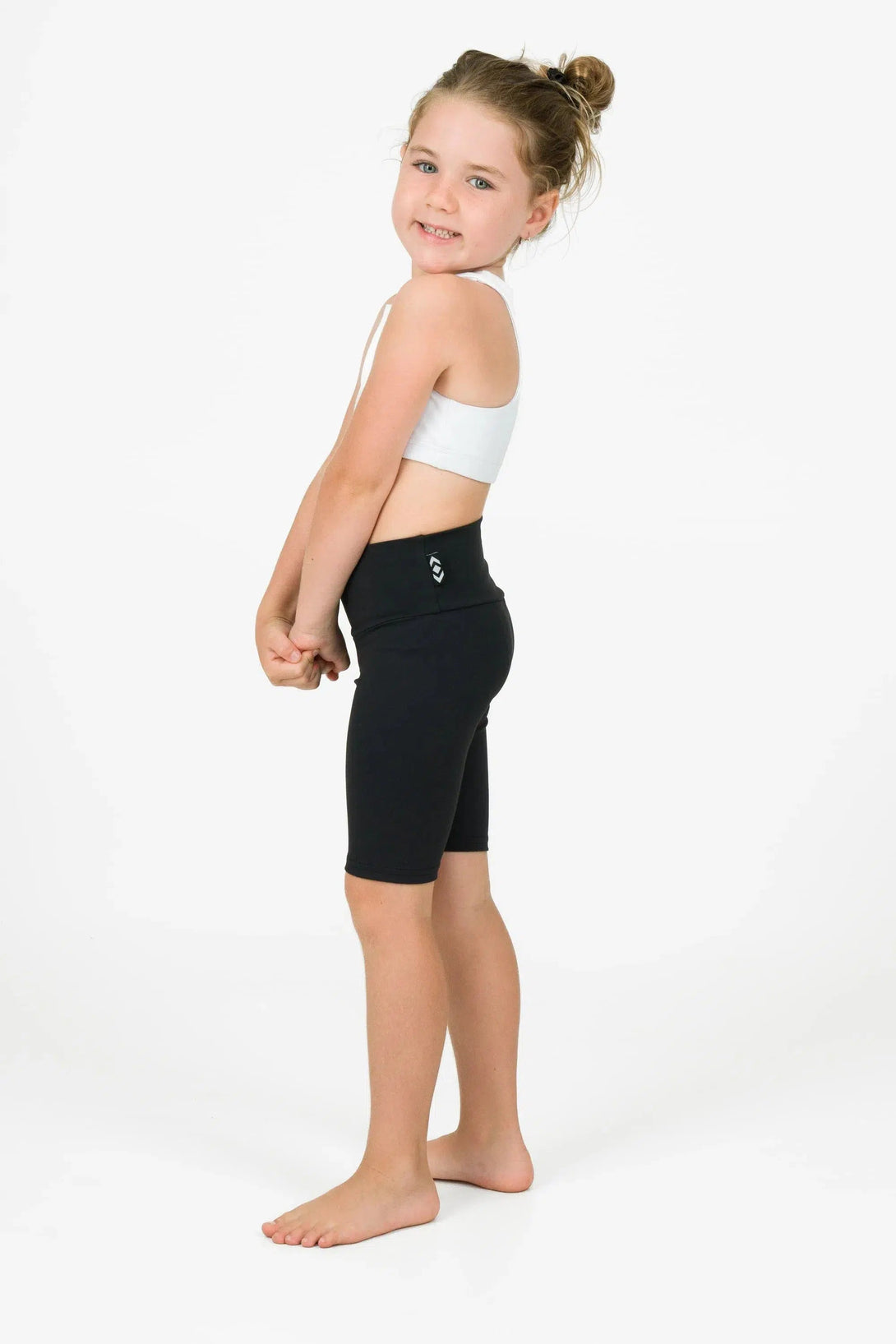 Body Contouring Kids Long Shorts - Black-Activewear-Exoticathletica