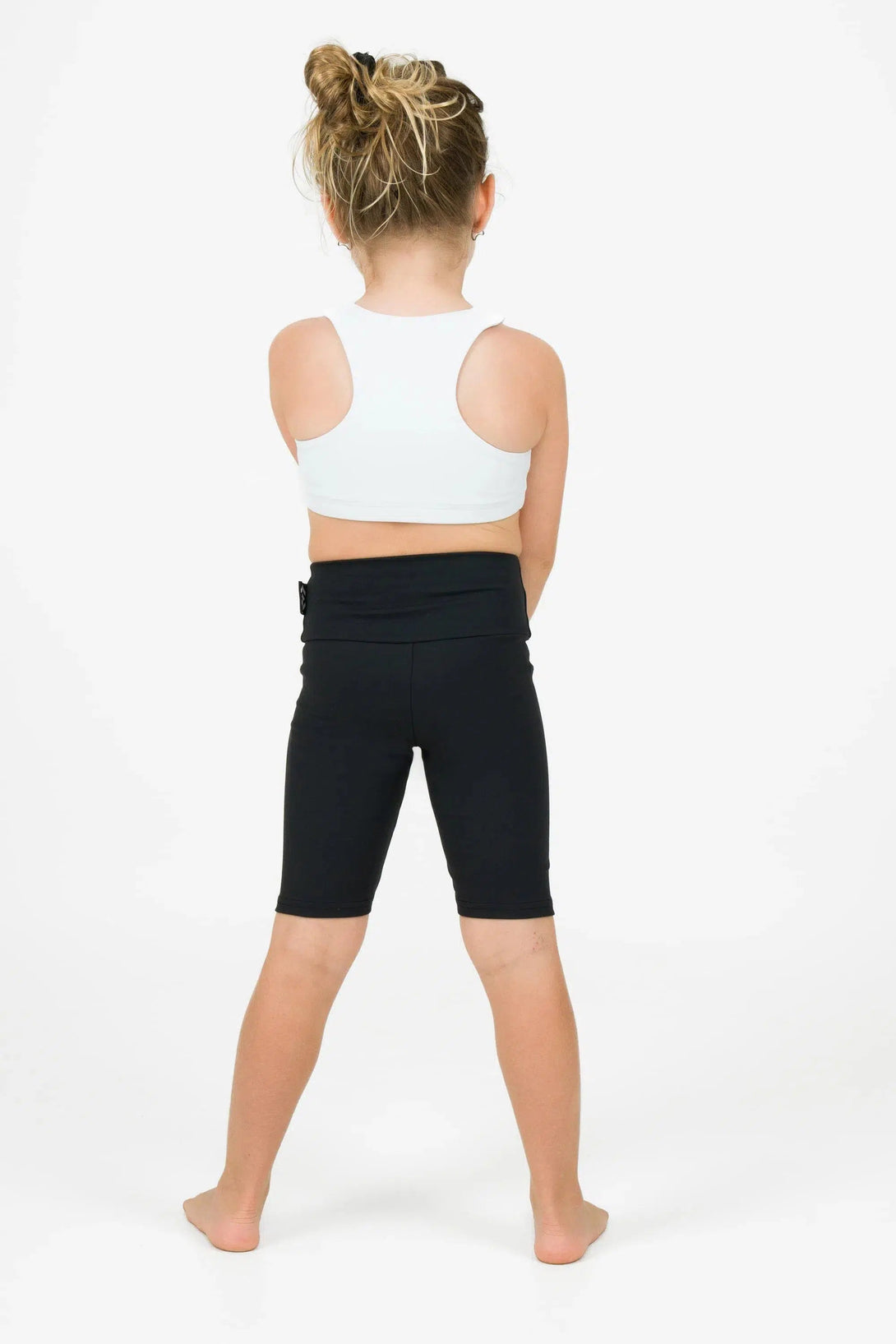 Body Contouring Kids Long Shorts - Black-Activewear-Exoticathletica