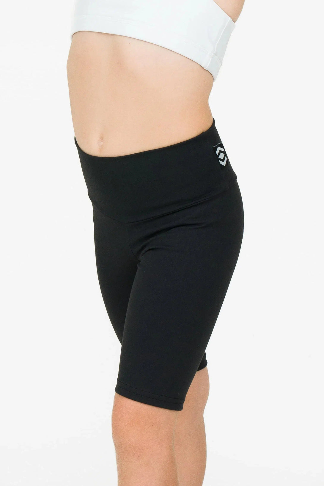 Body Contouring Kids Long Shorts - Black-Activewear-Exoticathletica